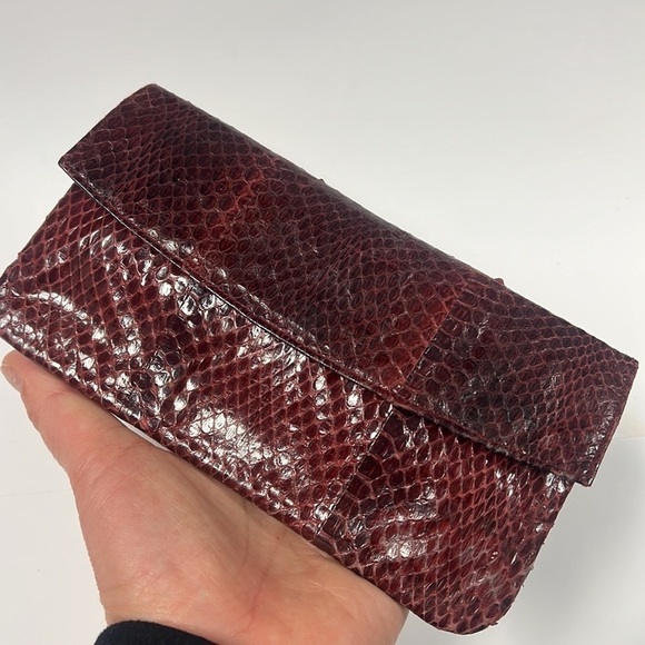 Marshall Field’s Vintage Python Snakeskin Clutch Wallet - Picture 5 of 13